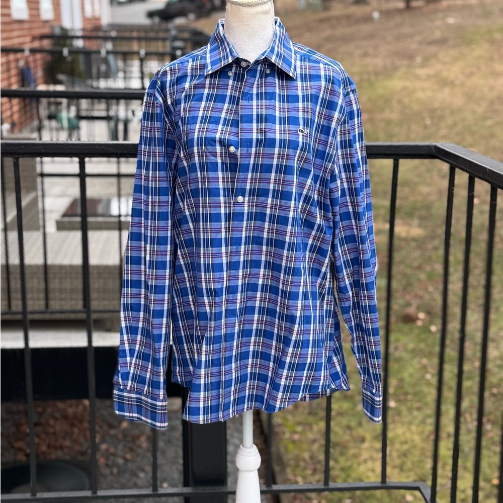 Vineyard Vines Men's Classic Fit Whale Shirt Button Down Size Medium